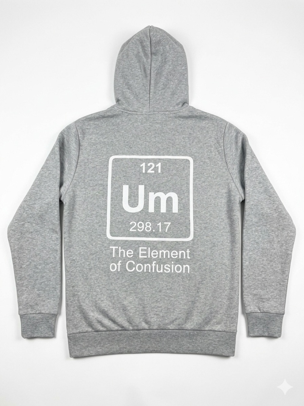 NEW FASHION Gray Elements Periodic Table Science Graphic Hoodie Sweatshirt Small